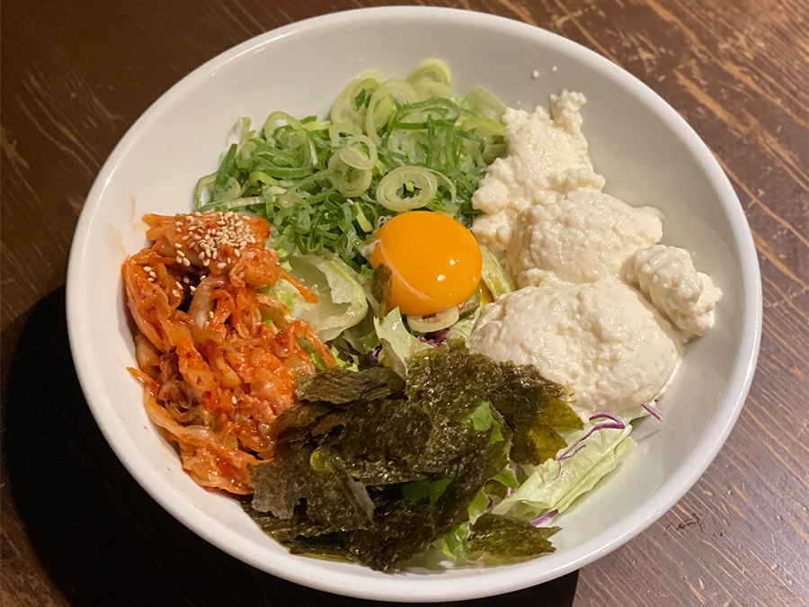 キムチと豆腐のまぜサラダ