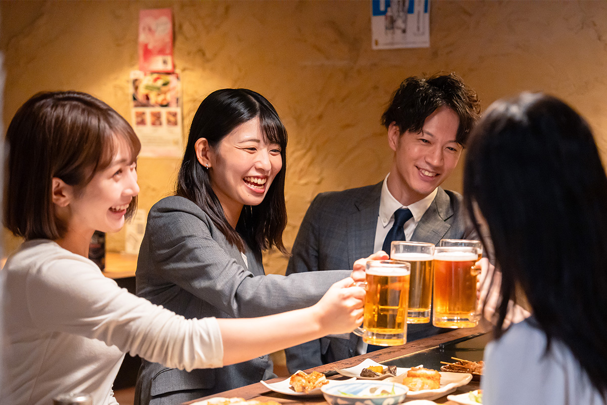 お仕事帰りの一杯に